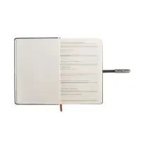 Ежедневник недатированный формат А5, с хлястиком, 112л, линия, пвх, Узор Черный