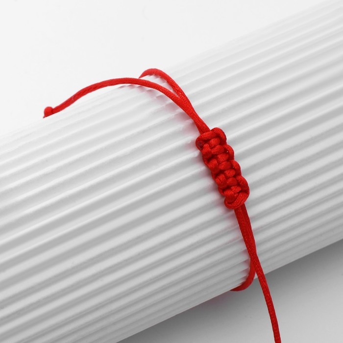 Браслет-оберег &laquo;Красная нить&raquo; денежная, цвет чернёное серебро, d=8 см