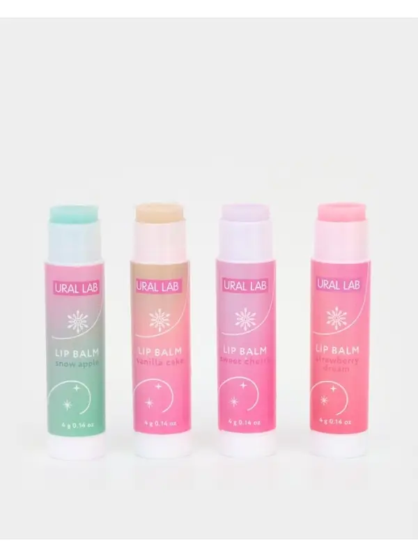 Подарочный набор новогодний Winter Fantasy, 4 бальзама и скраб для губ, URAL LAB