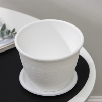 Горшок с поддоном &laquo;Розалия&raquo;, 1,2 л, белый