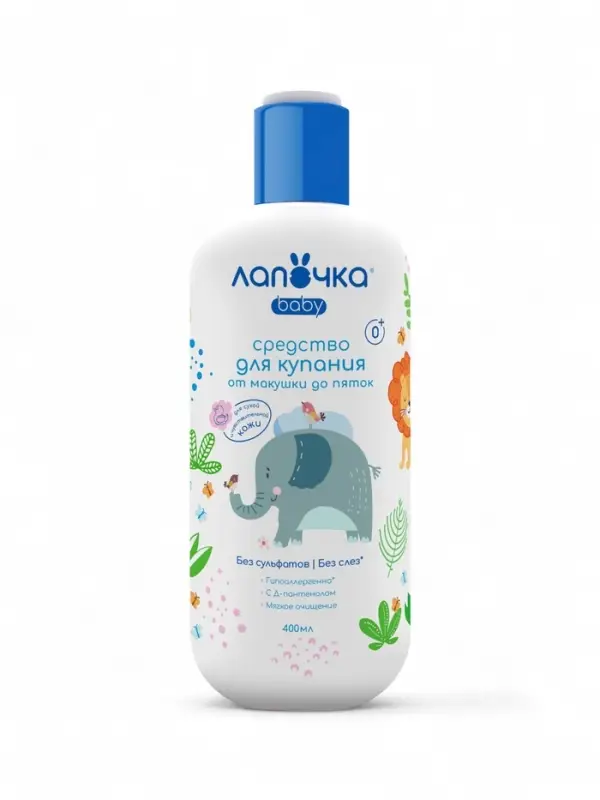 Средство для купания детское "Лапочка"от макушки до пяток, 400 мл