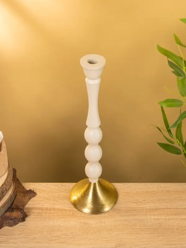 Подсвечник на 1 свечу "Фисташковый" 10,5х10,5х34,5 см