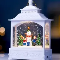 Фигура светодиодная "Снеговик" 5.5х14х19.5 см, 3хААА (не в компл.), музыка, USB, Т/БЕЛЫЙ