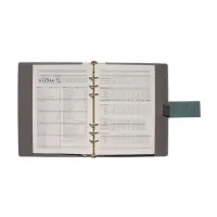 Органайзер на кольцах, А5, с хлястиком, 80л, линия, к/зам, Зеленый