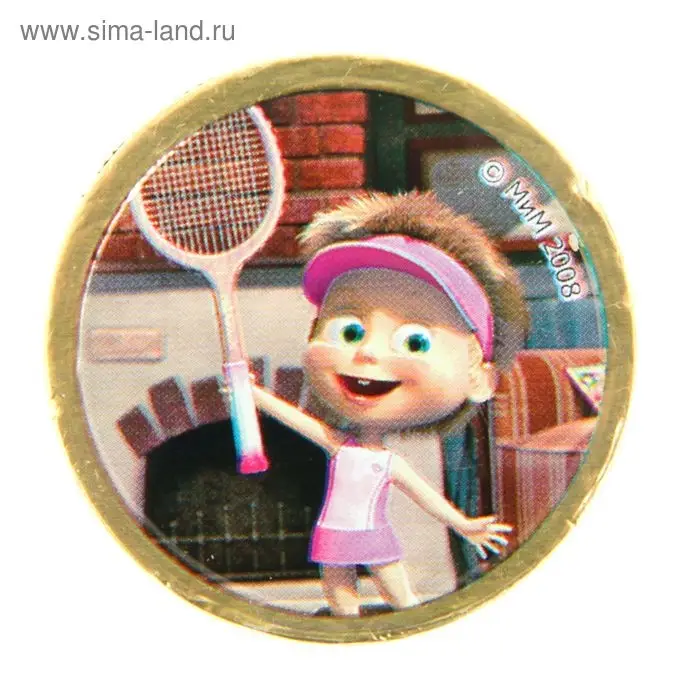 Монеты шоколадные &laquo;Маша и Медведь&raquo;, 6 г