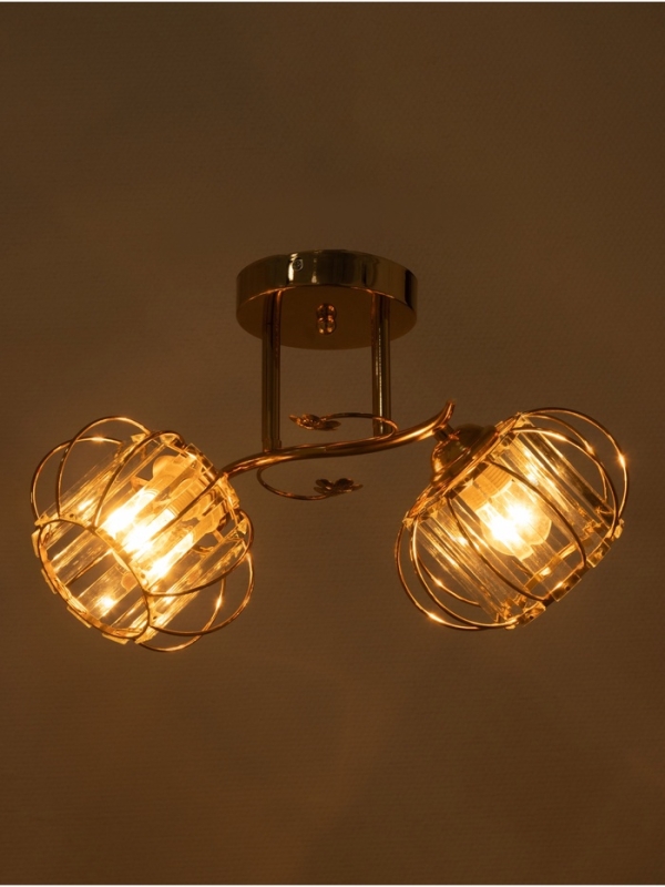 Люстра "Переливы" 2х40Вт Е27 золото