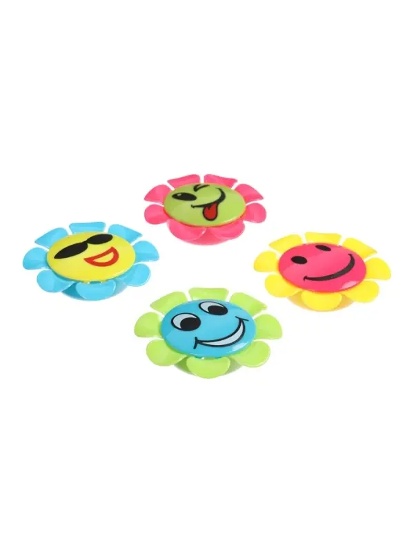 Набор точилок, 4 штуки с контейнером &laquo;Ромашка-смайл&raquo;, МИКС