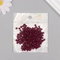 Бисер круглый размер 6/0 "Сливовый" 20 гр