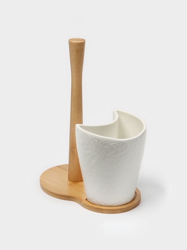 Набор кухонный для бумажных полотенец и кухонных принадлежностей 19,5х12,5х25,5 см