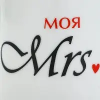 Кружки керамические парные &laquo;Мистер и Миссис&raquo;, 2 шт. по 180 мл., ложка 2 шт.