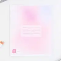 Тетрадь в клетку, 12 листов, А5, на скрепке, блок №1 &laquo;Градиент&raquo;МИКС