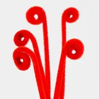 Синельная проволока, набор 100 шт, размер 1 шт 30х0,8 см, цвет красный