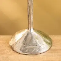 Подсвечник "Айси" алюминий 39 см, цв. серебро