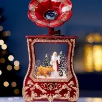 Фигура светодиодная "Граммофон" 36х16х9 см, 3хААА (не в компл.), музыка, USB, Т/БЕЛЫЙ