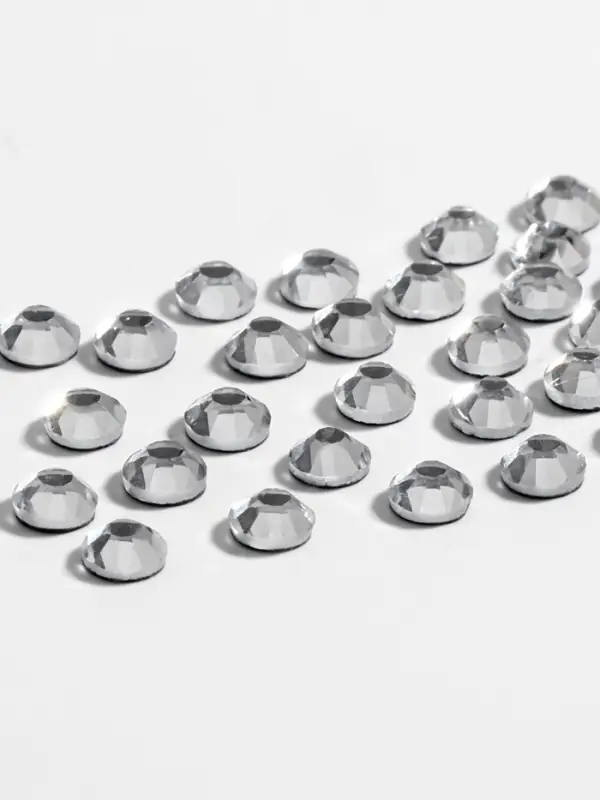 Стразы термоклеевые &laquo;Круг&raquo;, стеклянные, d=4 мм, 100 шт., цвет серебряный