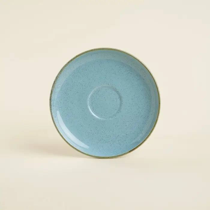 Чайная пара фарфоровая SL Home &laquo;Аззура&raquo;, 2 предмета: чашка 300 мл, блюдце d=16,5 см, цвет бирюзовый