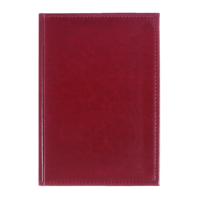 Ежедневник недатированный А5, 160 листов "Небраска", перфорация углов, бордовый