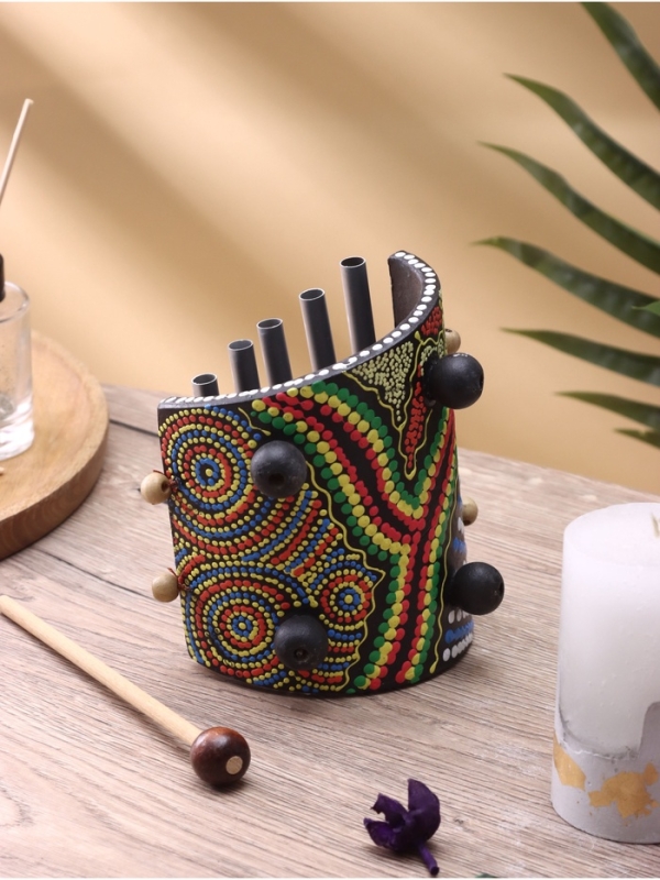 Сувенирный музыкальный инструмент "Ксилофон" бамбук, алюминий 25х15х8 см