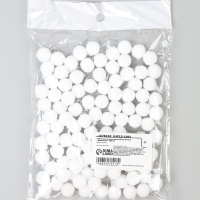 Набор текстильных деталей для декора &laquo;Бомбошки&raquo; 100 шт. набор, размер 1 шт. 1,2 см, цвет белый