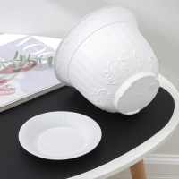 Горшок для цветов с поддоном &laquo;Ангара&raquo;, 2.5 л, пластиковый, белый