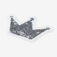 Термоаппликация &laquo;Корона&raquo;, с пайетками, 8&times;5.8 см, цвет серебряный