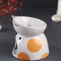 Аромалампа керамика "Котик пятнистый" 10,5х10,5х10,5 см