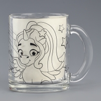 Роспись стеклянной кружки красками "Самой милой" Единорожка