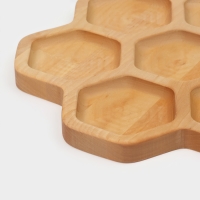 Менажница Adelica &laquo;Соты&raquo;, 7 секций, d=27&times;1,8 см, берёза