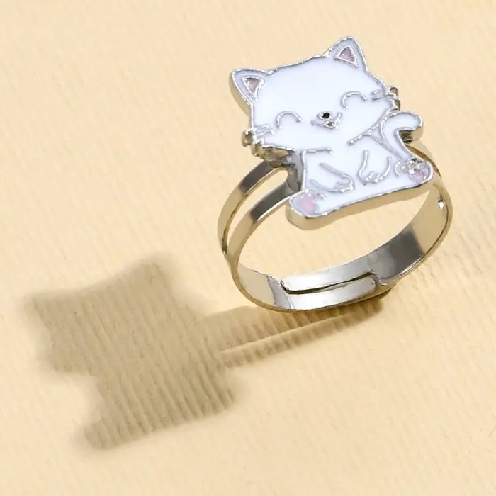 Кольцо детское &laquo;Котик&raquo;, 1.5&times;1&times;2 см, 20 штук