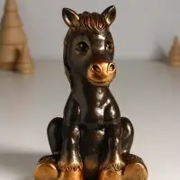 Копилка "Радостный конь" 20 см, бронза
