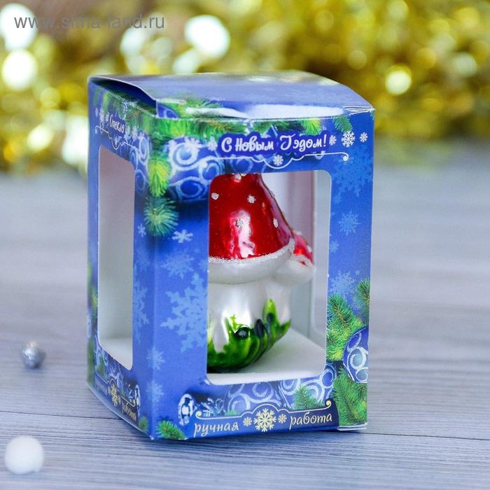 Ёлочное украшение "Грибочки"6 см