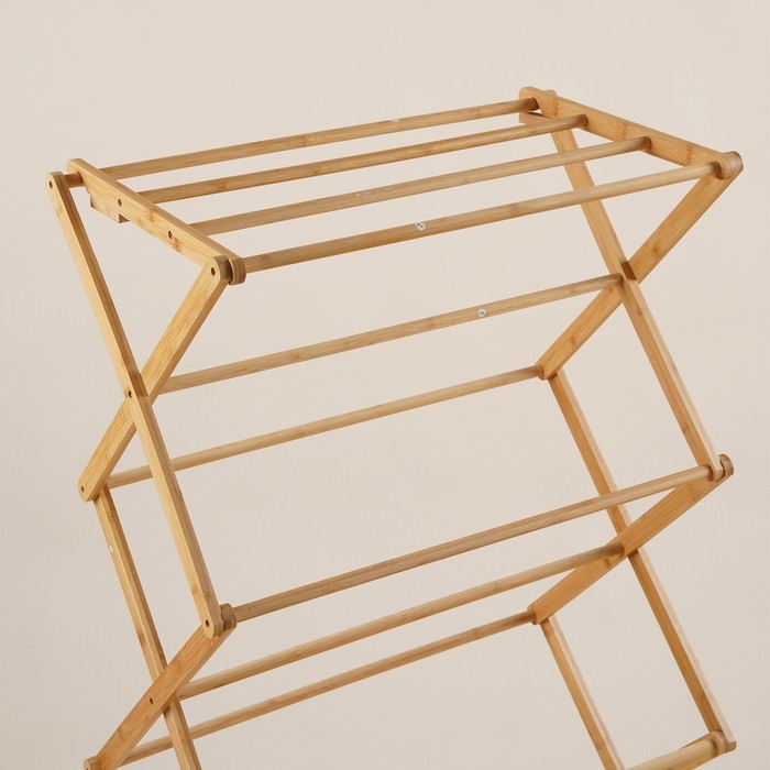 Сушилка для белья SL Home &laquo;Альберо&raquo;, напольная, складная, бамбук, 63,5&times;36,5&times;106,5 см