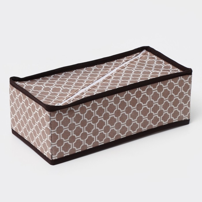 Органайзер для хранения белья Доляна &laquo;Браун&raquo;, 8 ячеек, 28&times;14&times;10 см, цвет коричневый