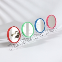 Зеркало настольное - подвесное &laquo;Круг&raquo;, двустороннее, с увеличением, d зеркальной поверхности 9 см, цвет МИКС