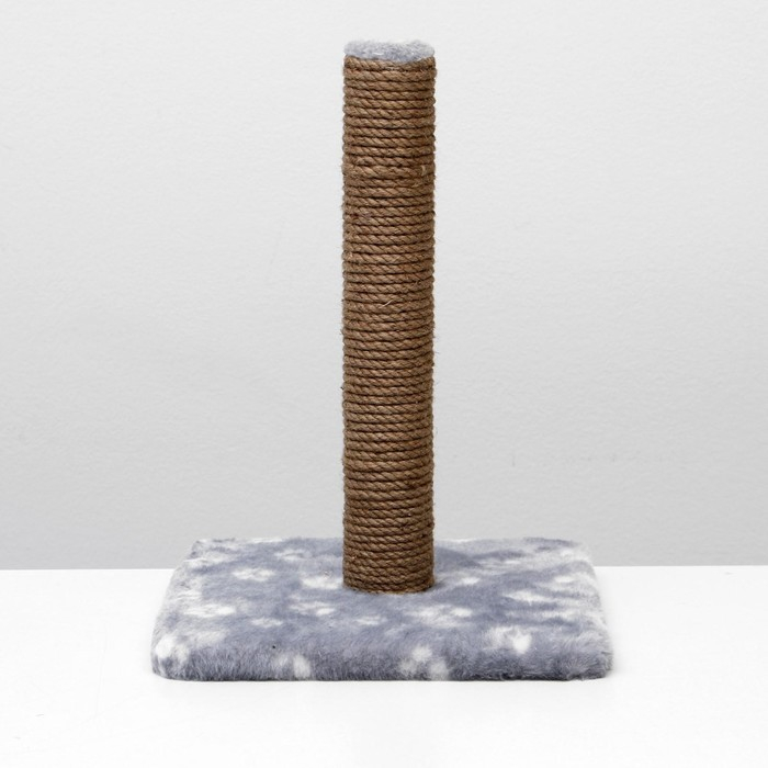 Когтеточка Когтеточка "Радость" на подставке, 30 х 30 х 40 см, джут, серая с лапками