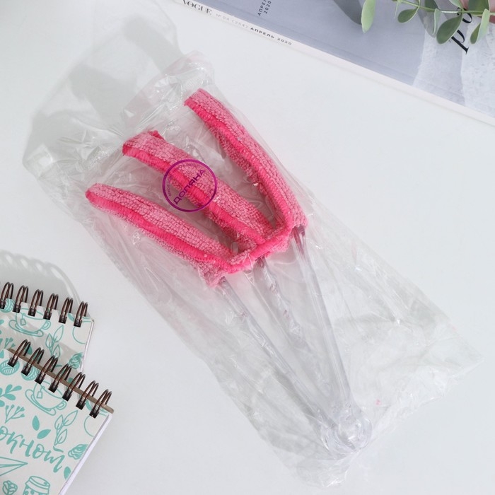 Щётка для жалюзи Доляна, 21&times;7 см, цвет МИКС