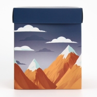 Коробка подарочная складная с 3D эффектом, упаковка, &laquo;Покоряй вершины&raquo;, 11 х 11 х 13 см