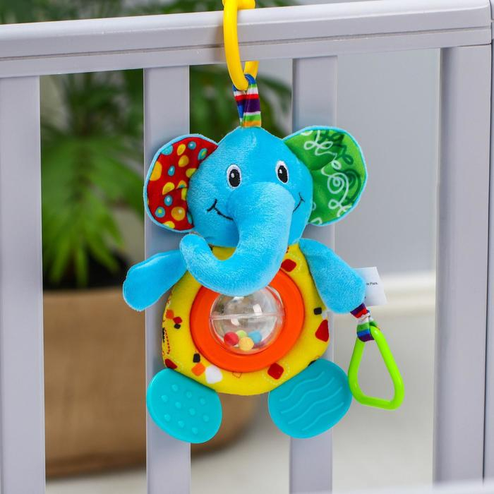 Подвеска - погремушка &laquo;Тигр&raquo;, с прорезывателем, на кроватку, коляску, Крошка Я