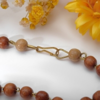 Колье ручная работа, деревянное &laquo;Мускат&raquo;, 65 см