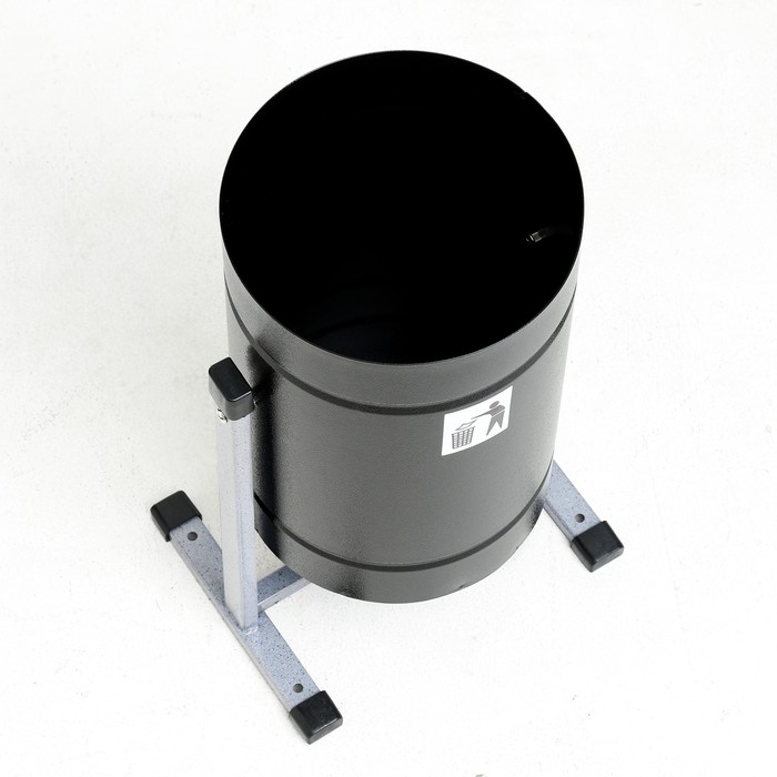 Урна уличная &laquo;Уралочка Бюджет&raquo; 21 л, 35 х 55 х 26,5 см, черная, бак 0,6 мм