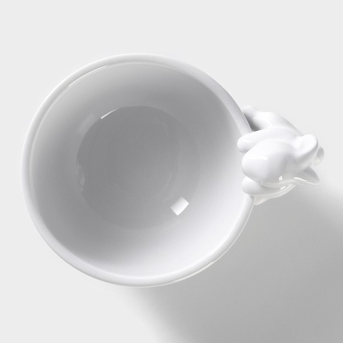 Конфетница Доляна &laquo;Зайка&raquo;, 13&times;10&times;9 см, цвет белый