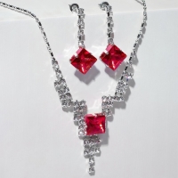 Набор 2 предмета: серьги, колье &laquo;Лёгкий флирт&raquo;, ромбики, цвет МИКС, 45 см