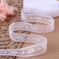 Кружево капроновое, 22 мм &times; 10 &plusmn; 1 м, цвет белый