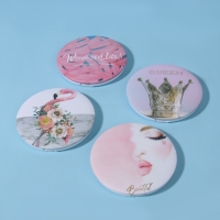 Зеркало складное &laquo;Wonderful Life&raquo;, d = 7,5 см, с увеличением, рисунок МИКС