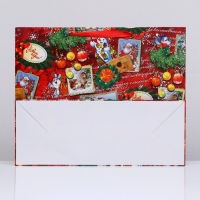 Новый год. Пакет ламинированный горизонтальный "Открытки",49 х 40 х 19 см.