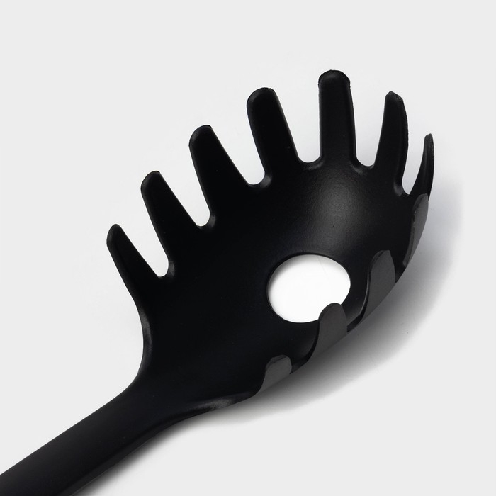 Ложка для спагетти Доляна &laquo;Орихалк&raquo;, 30 см, цвет чёрный