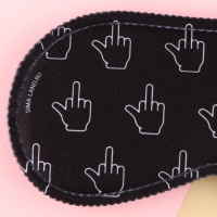 Маска для сна &laquo;Фак&raquo;, 19.3 х 9.5 см, цвет чёрный