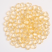 Сердечки пластиковые декоративные, набор 100 шт., размер 1 шт. &mdash; 2 &times; 2 см, цвет золотой