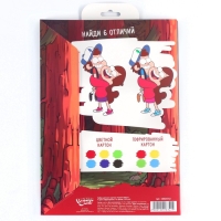 Картон цветной гофрированный, А4, 10 листов, 10 цветов, немелованный, двусторонний, в папке, 230 г/м&sup2;, Гравити Фолз