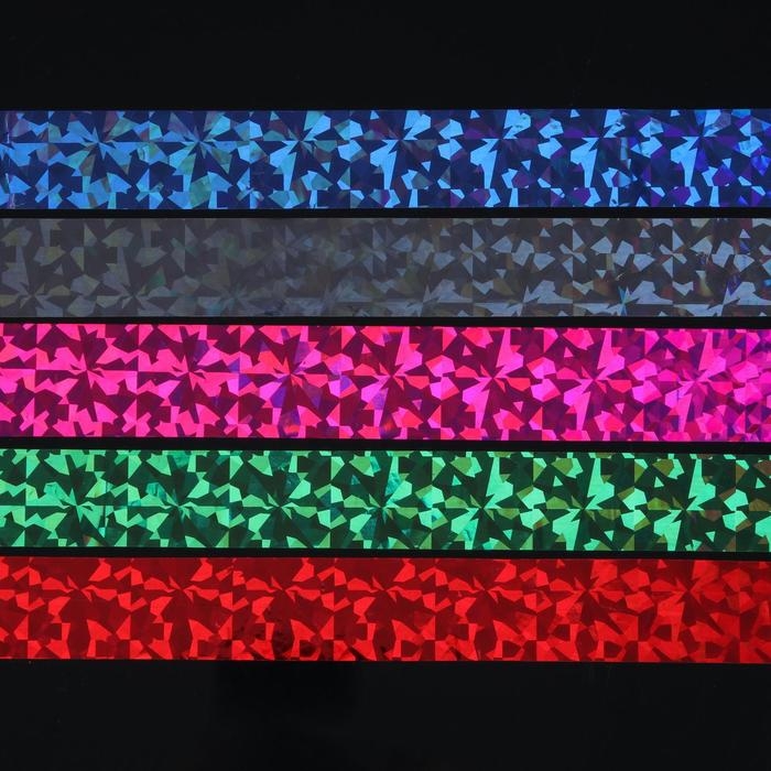 Набор фольги для ногтей &laquo;Битое стекло&raquo;, 2,5 &times; 50 см, 10 шт, в пластиковом органайзере